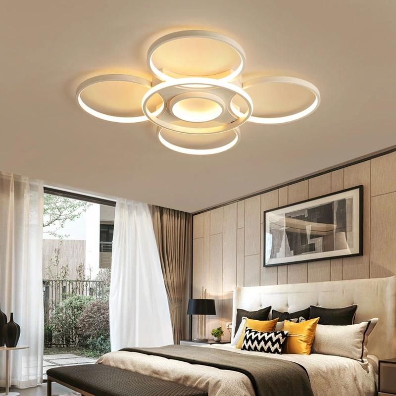 2021 New Modern Round Ring LED Ceiling Lamparas De Techo for Living Room Dimming