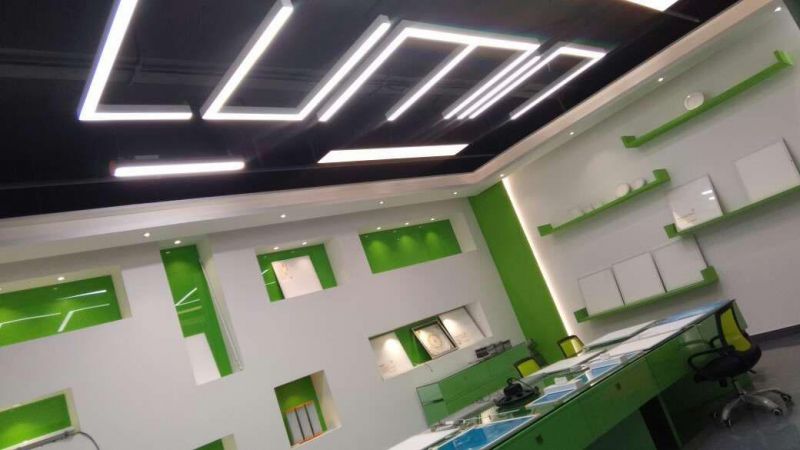 75*75mm Suspended LED Linear Trunking Pendant Light for Office Supermarket Warehouse