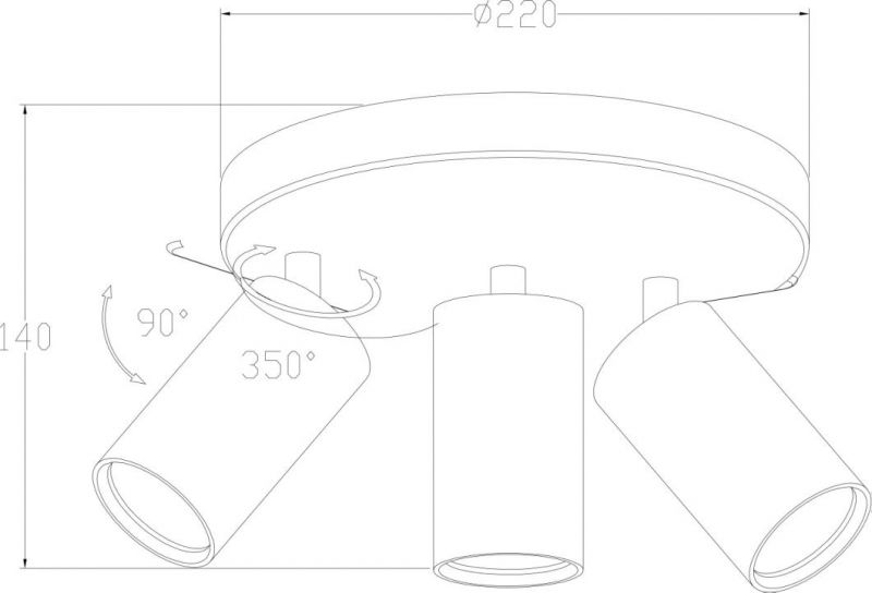 Best Selling One/Two/Three/Four Head MR16, GU10/G5.3 GU10 Housing Ceiling Light