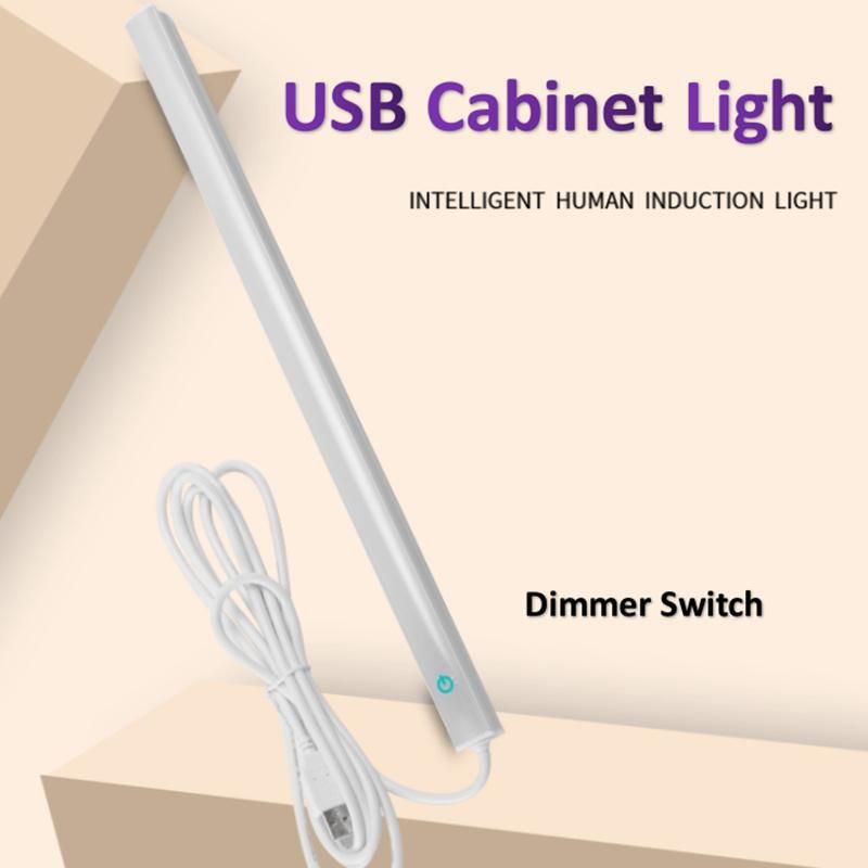 Quality USB Cabinet Lamp with Dimmer Switch 5W Under Cabinet Wardrobe Kitchen Light Portable LED Night Reading Lamp for Kids