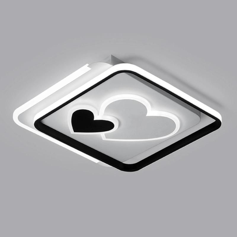 Cheap Heart and Square Bedroom Chandelier Home Lamp LED Ceiling Light Lighting for Living Room