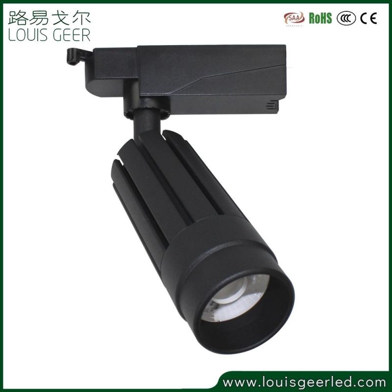 CE RoHS SAA Certified COB Focus LED Track Light 10W 15W Clothing Shop Light LED Spotlight Fixture Rail Light System