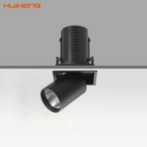 LED Adjustable Recessed Extend Dimmable 15W COB LED Grille Spotlight