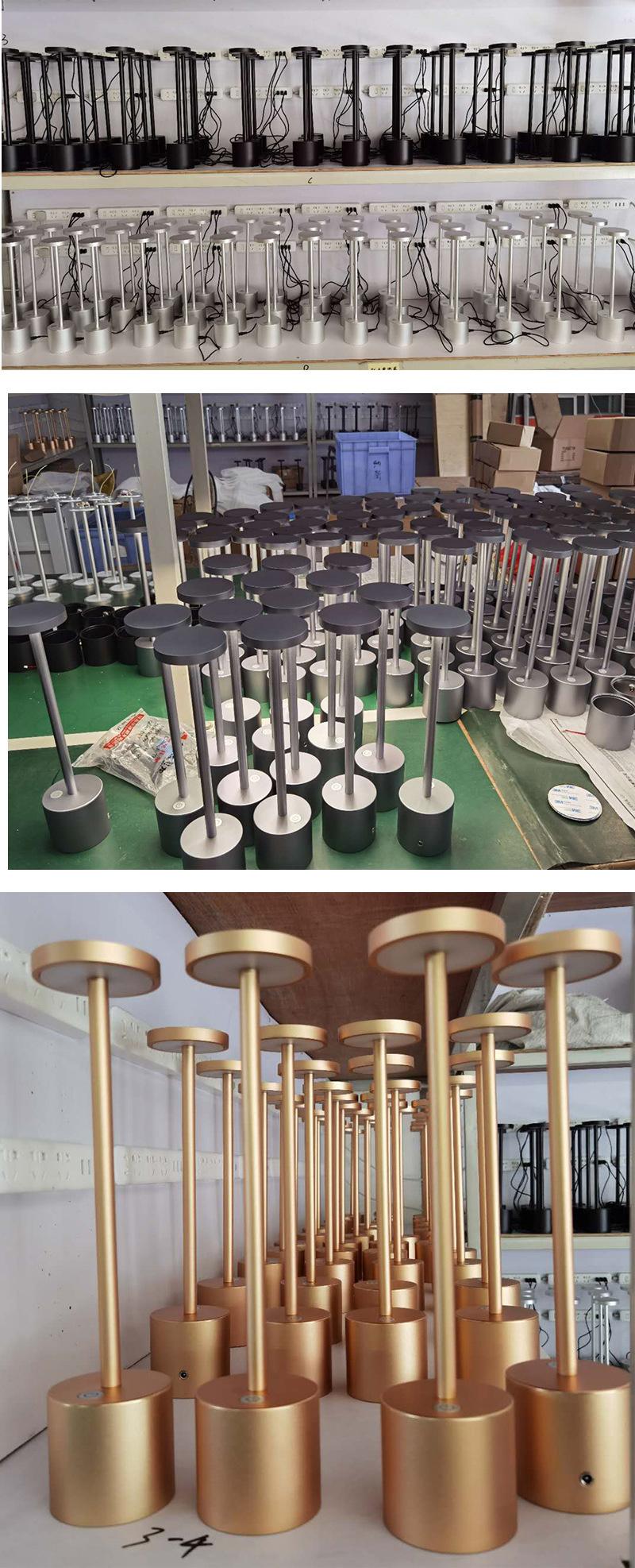 Modern Indoor Touch Dimming Desk Lamp Restaurant Hotel LED Rechargeable Table Light