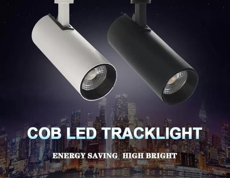 20W Aluminum COB Hot Sale Economic Cheap Factory Adjustable LED Spot Track Light for Commercial Chain Store Shop and Wholesale Track Light Track Spotlight