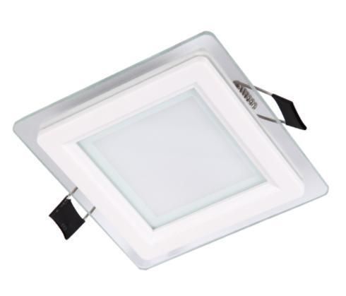 New Design SMD Glass Indoor Down Lighting Round Square 12W Panellight LED Recessed Ceiling Light Panel Light