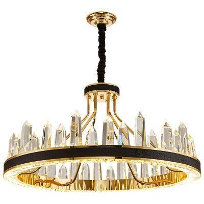 American Style Matt Black and Golden K9 Crytal Chandelier Lamp