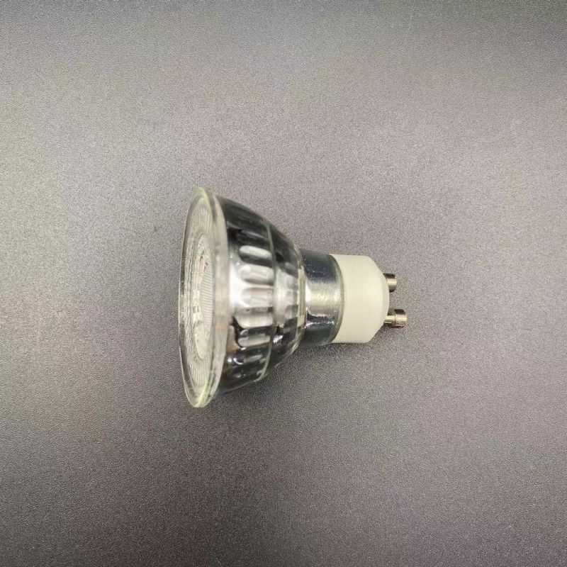 New Product Hot Sale Transparent LED Bulb Light GU10 38 Degree Glass Housing LED Lamp Light 5W LED Bulb with CE RoHS ERP Approval for Indoor Lighting