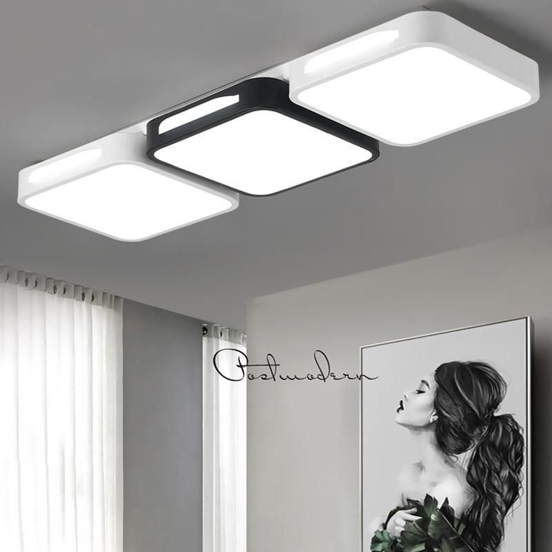 3 Head Rectangular LED Ceiling Lamps for Bedroom Restaurant