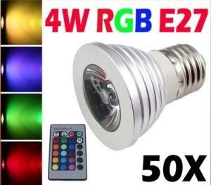 3W E27 RGB LED Bulb 16 Color Change Lamp Spotlight 110-245V for Home Party Decoration with IR Remote