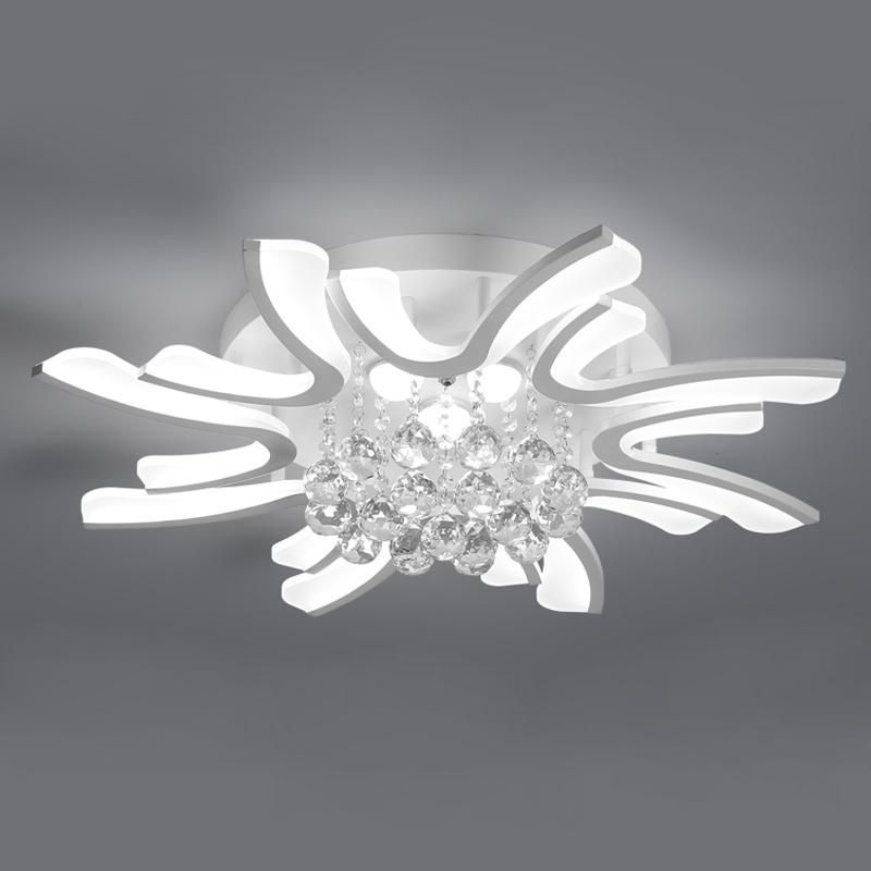 8 Heads Lamps Home Bedroom Acrylic Ceiling Light with K9 Crystal