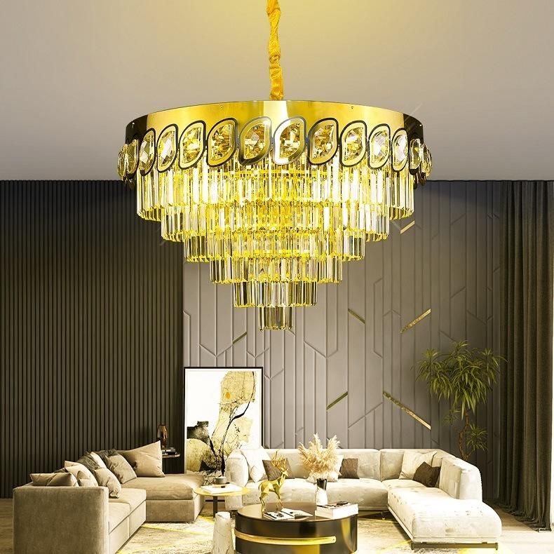 K9 Crystal Round Decorative Luxury Crystal Chandelier for Home Lighting