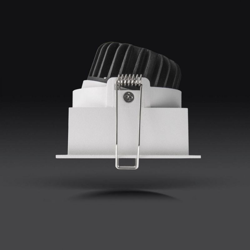 Square Gimbal Downlight COB 10W Interior Deep Recessed Waterproof IP65 5-Year Warranty Small LED Down Light