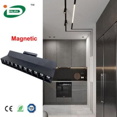 24V 48V DC Magnetic Foldable Rail Spot Track Magnet LED Lights for Shop Windows and Showcase