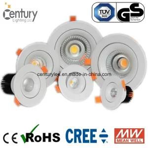 High Power 9W LED Down Light Epistar COB Ceiling Light