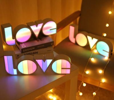 Love Sign LED Table Night Light for Bedroom Party Wedding Decor