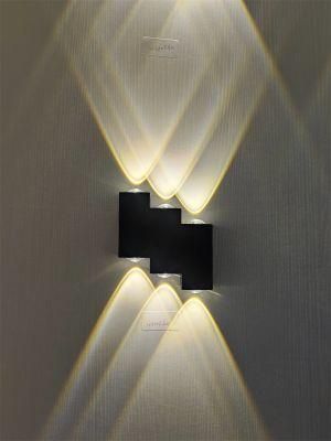 Household Hotel Corridor Garden Waterproof High Luminous Die Casting Aluminium Rectangular RGB Garage Wall Lights