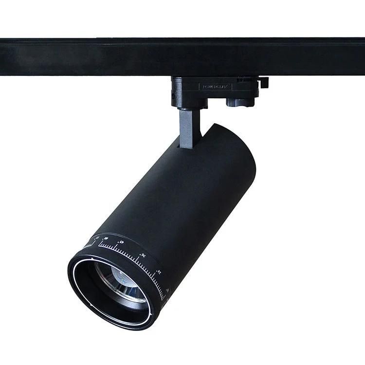 LED COB Zoomable Track Spot Light 10W/20W/30W/40W Changeable Angle 15degrees --60 Degrees Indoor Lighting