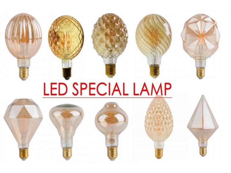 LED Diamond Pumpkin Star Shape 4W Straight Filament LED Special Shape Retro Bulb Vintage Lamp Light