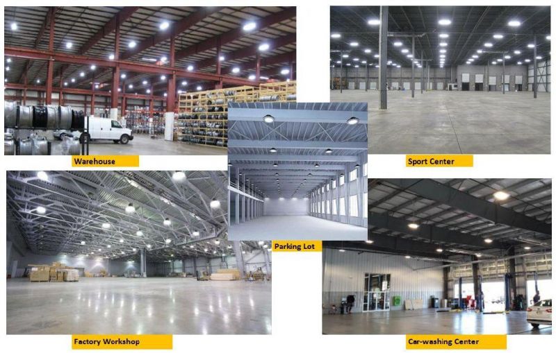 Die-Casting Aluminum Waterproof High Bay Light LED Industrial Lighting High Power Lightings for Warehouse Garage