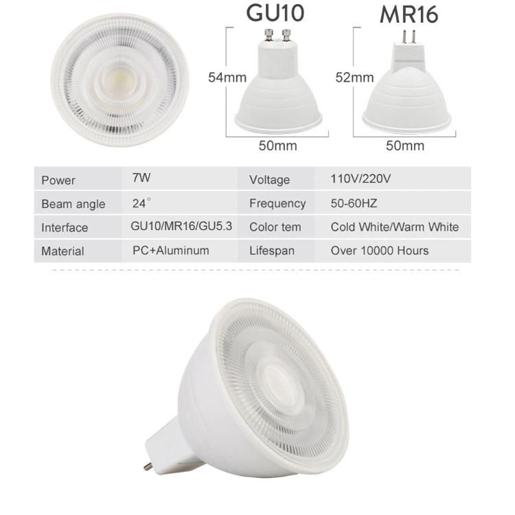 LED Spotlight E27 E14 GU10 MR16 6W Spot Lights Bulb AC 220V Lamp 24 Degree Beam Angle Indoor Lighting Decoration