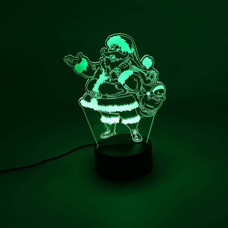 USB Cable Touch 3D LED Light Holder Lamp Base Night Light Replacement 7 Color Colorful Light Bases