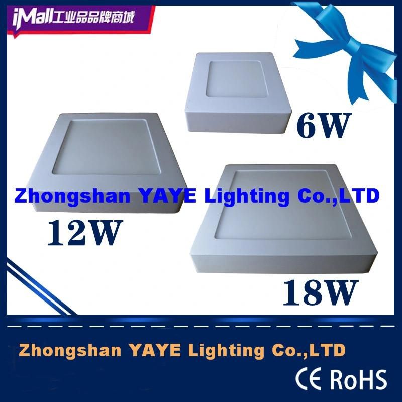 Yaye 18 Hot Sell 3W/4W/6W/9W/10W/12W/15W/18W/20W/24W/36W/48W/60W/72W Square Round LED Panel Lamp /LED Panel Light with 2/3 Years Warranty /Ce/RoHS