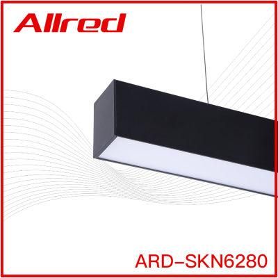 Office Aluminum LED Ceiling Lighting 85-265V Hanging Linear Lamp