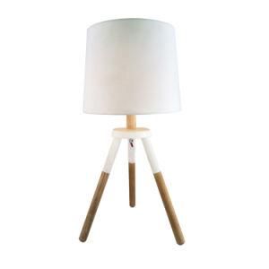 White Wooden Desk Lamp Decorative Table Lamp for Bedroom Living Room