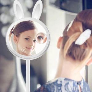 Lovely LED Rabbit Make-up Mirror Table Lamp for Holiday Gift