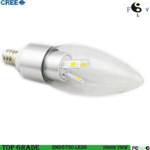 3W Newest 5730 LED Candle Light Lamp E12, E14, E27 AC90-256V