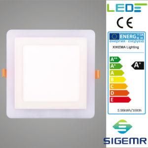 Recessed Embeded Square Double Color 6W 9W 16W 24W LED Panel Light