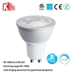 7W COB 650lm GU10 LED Spot Bulb