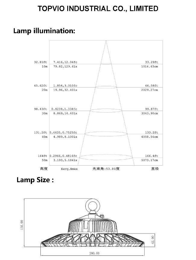 Mean Well Driver LED High Bay Light 60W 100W 150W 200W UFO Warehouse LED Industrial High Bay Light