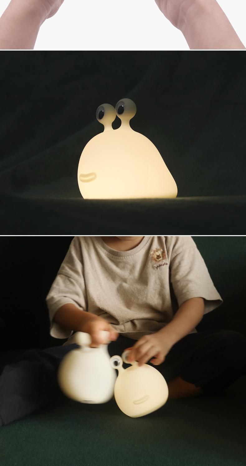 Slug with Sleeping Lamp Bedroom Silicone Tap Pressure Lamp Baby Sleep Eye Protection Creative Bedside Small Night Light