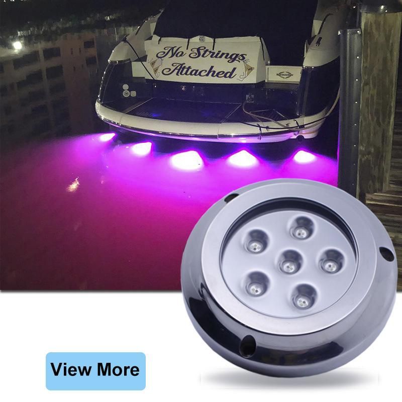 Blue White Round Recessed Down LED Ceiling Light Marine Boat Stainless Steel LED Dome Light
