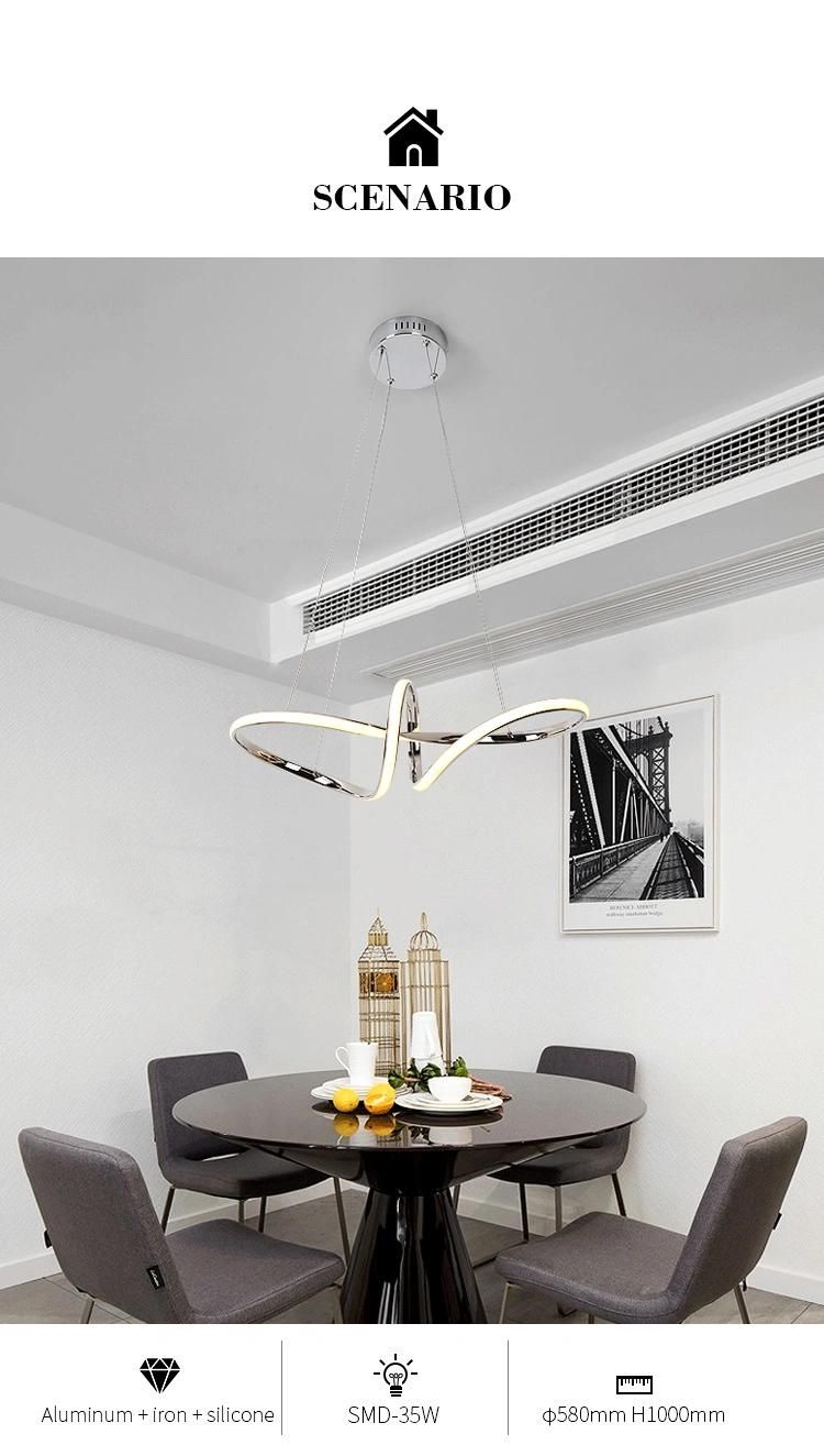 Wholesale Art Decorative White Home Living Room Bedroom Hanging LED Pendant Light Chandeliers