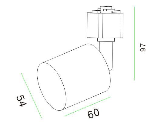 Popular GU10 Track Light Fixture for Indoor Project RoHS