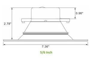 6 Inch 12W 120V Dimmable LED Downlight/5 In1 CCT Round Model