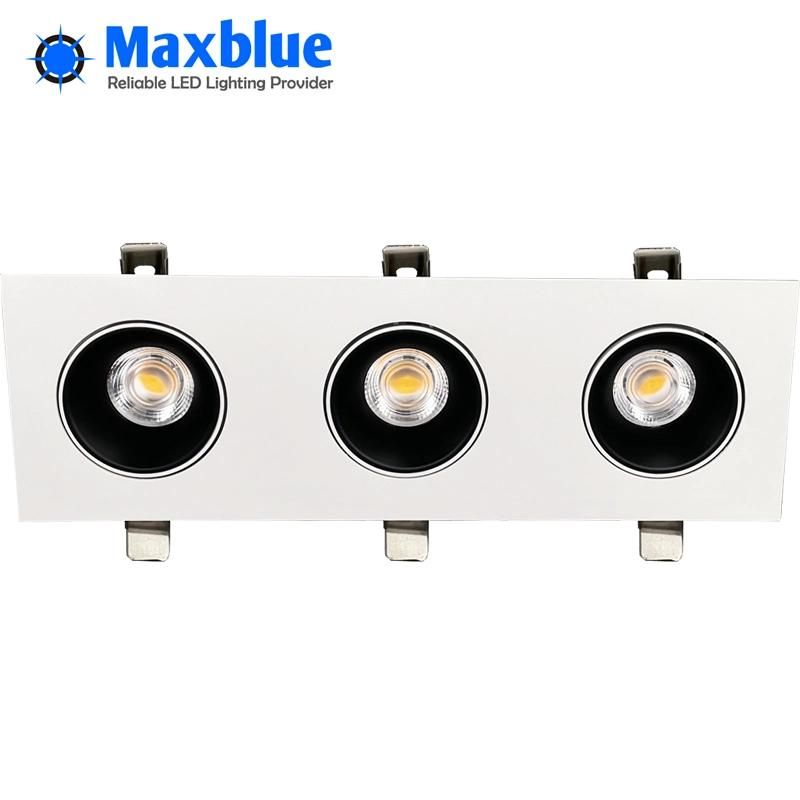 Hot New Design 12W*3 Shop LED Track Down Lights and Spot White Downlight