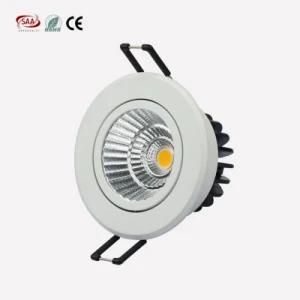 Recessed LED Downlight COB 7W with Ce, RoHS, SAA, EMC, LVD Certification