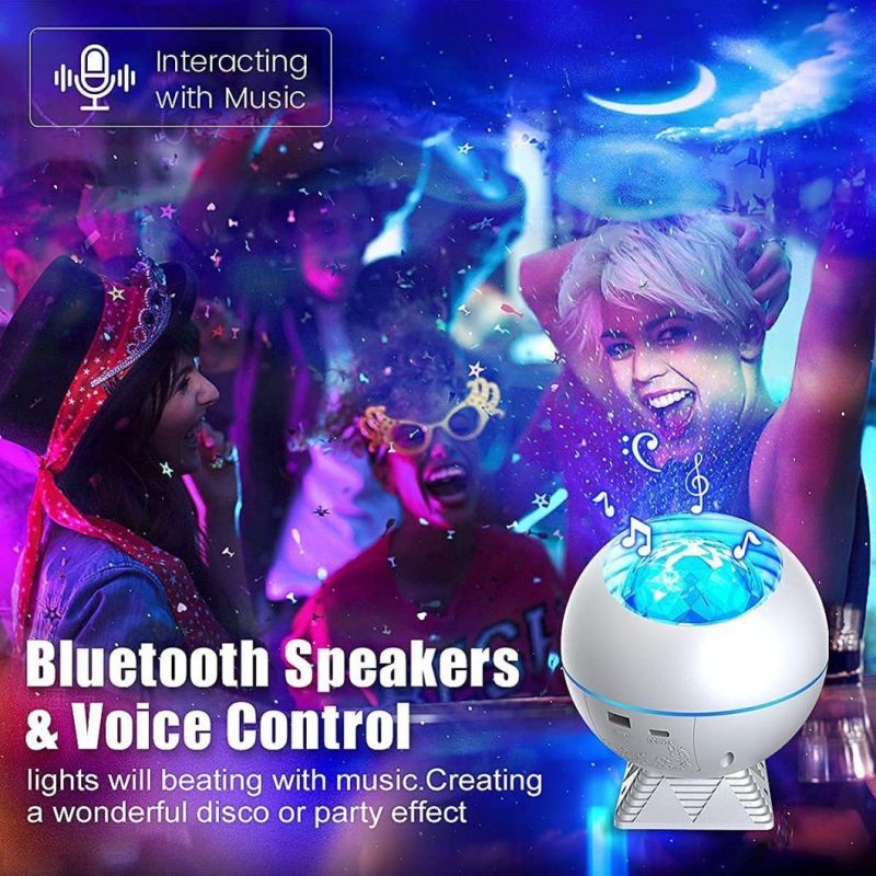 Smart LED Galaxy Starry Sky Universe Projector Night Light with Wireless Music Speaker Starry Sky Light