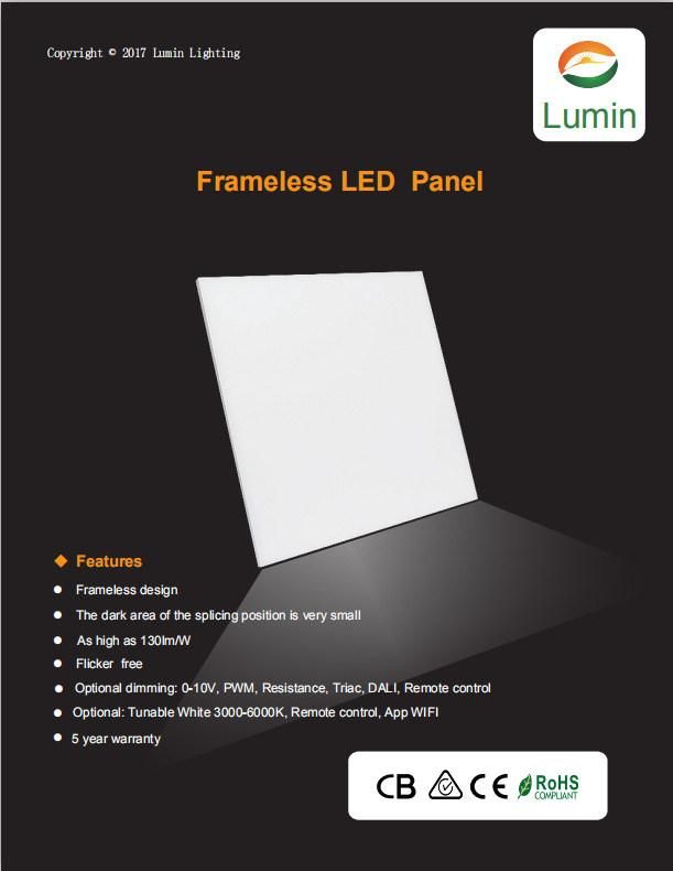 China Frameless LED Panel Lights From Shenzhen Manufacturer