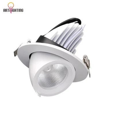 Adjustable Embedded Spotlights COB Downlight Home Ceiling Clothing Store Spot LED Lamp for Commercial Background Wall Washer Lighting