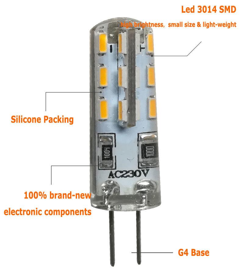 110V 220V Corn LED Bulb 2W G4 LED Bulb