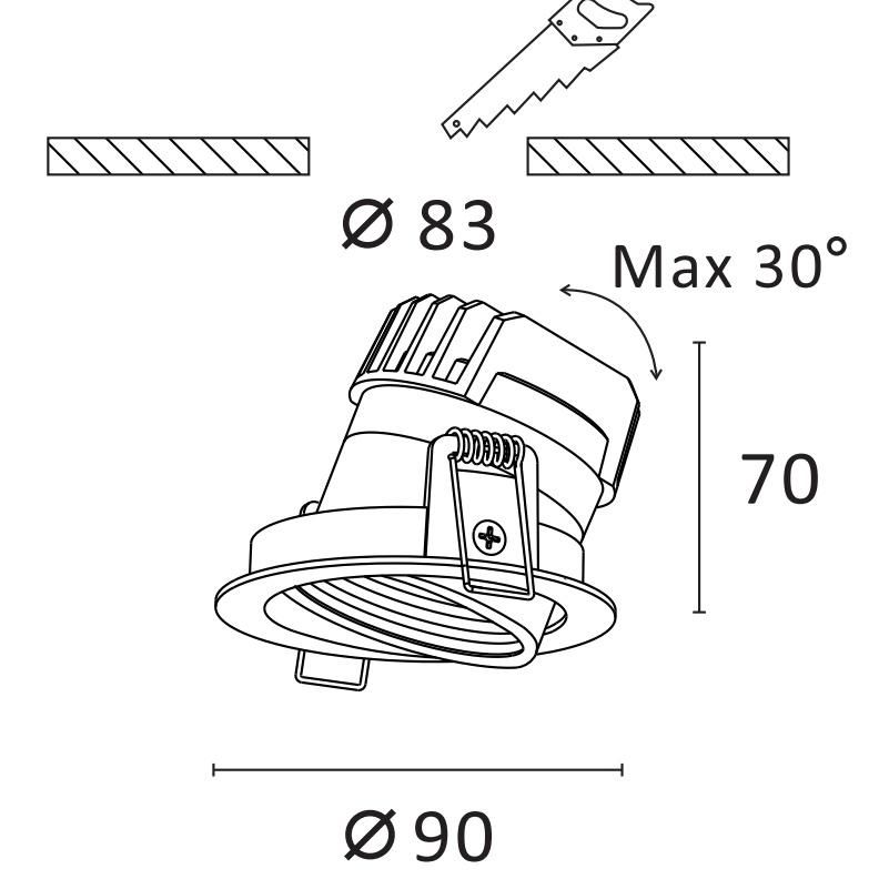 Hot-sell led recessed lighting CE RoHs approved 15W led interior downlight