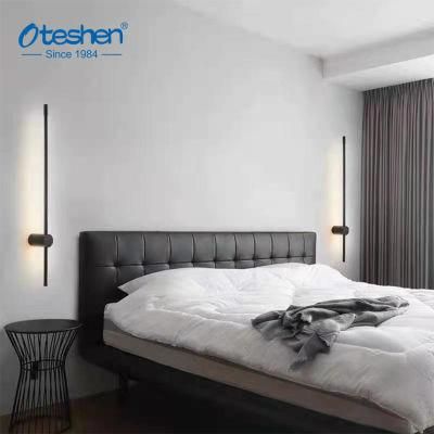Adjustable 3CCT Modern Wall Light Long Line Decorative LED Lamp Indoor Wall Mounted Lighting Lamp for Bedside Hotel Corridor 16W