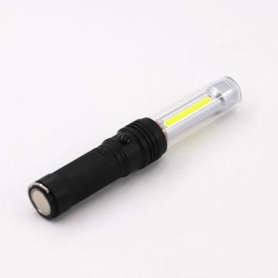 3W COB LED Aluminum Magnet Tools Flashlight Baton