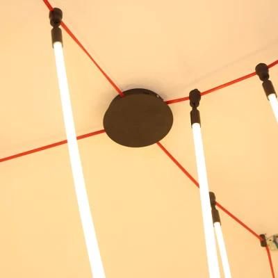 Hot Sales LED Indoor Designer Flexible Linear Iron Glass Acrylic Shade Decoration Chandelier Pendant Ceiling Spot Track Lamp Light 3000K/6000K
