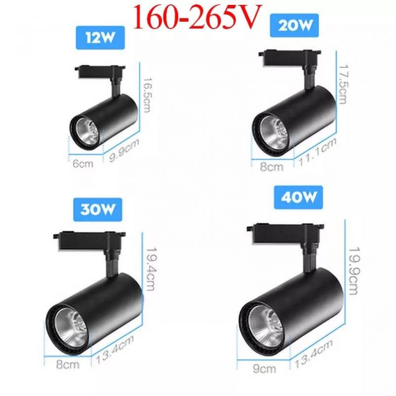 LED Lighting Aluminum LED Track Rail 3W 7W 12W 2700K 3000K 5000K LED Rail Light Shop LED Track Light